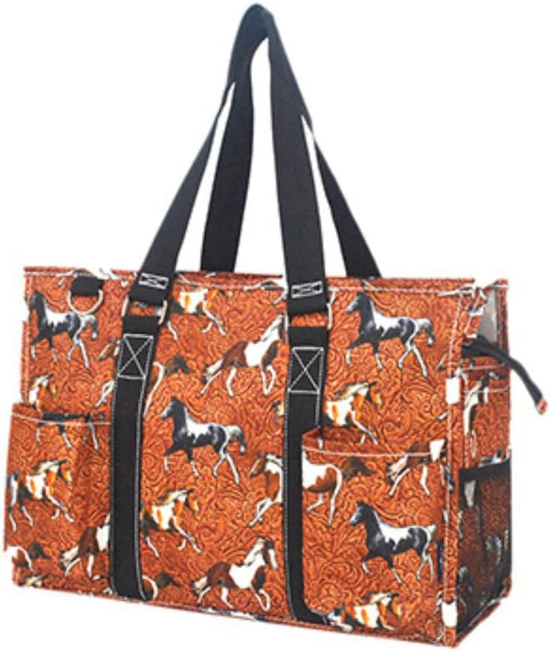 Utility Water Resistant Tote Bag, Top Zipper Closure, Perfect Gifts for Working Women, Nurses, Gym Bag