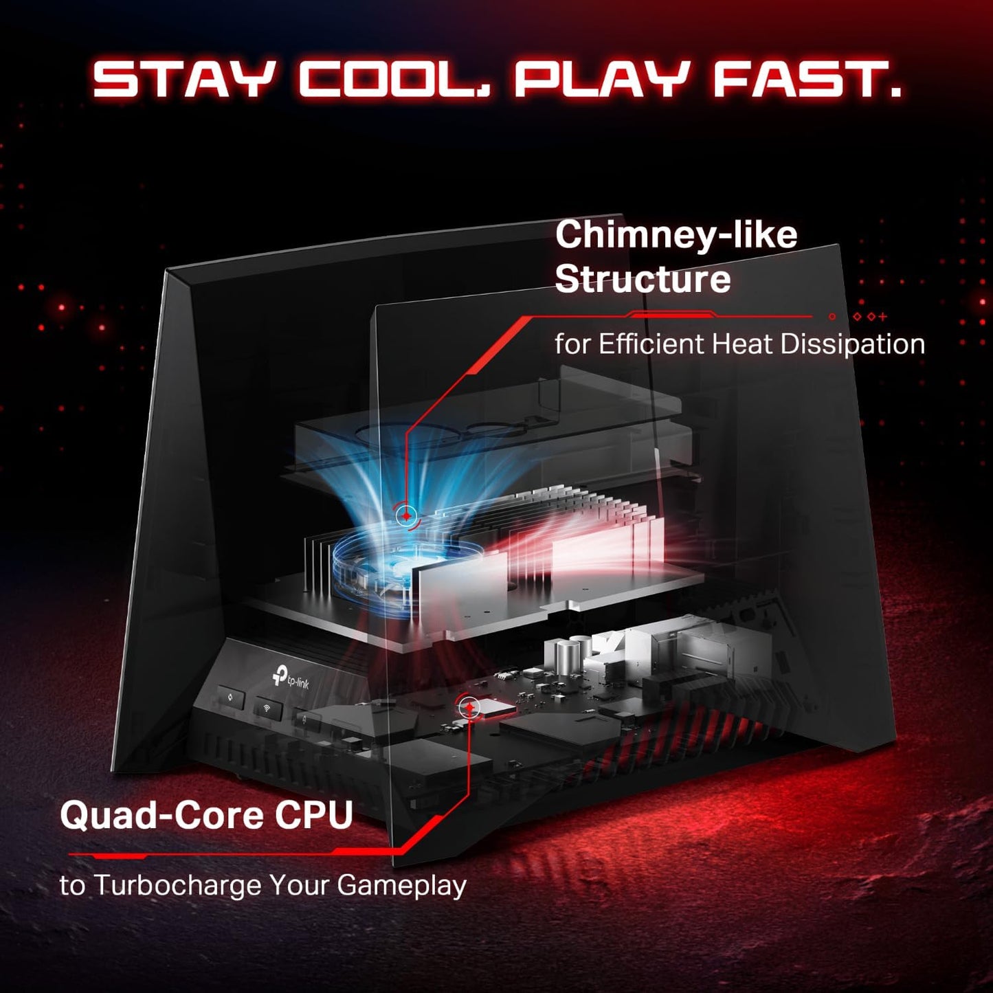 Tri-Band BE19000 Wi-Fi 7 Gaming Router Archer GE800 | 12-Stream 19 Gbps | 2ร10G + 4ร2.5G Ports, USB 3.0 | Turbo Acceleration, Dedicated Gaming Port & Panel, RGB Lighting | Easymesh, Homeshield