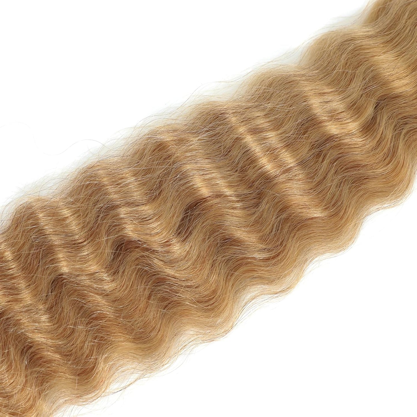 Super Wave Bulk Human Hair 100% Unprocessed Brazilian Virgin Human Hair Extensions Bundles for Braiding Hair Wet and Wave Micro Human Hair(1Pack-4Pcs, 18Inch #27)