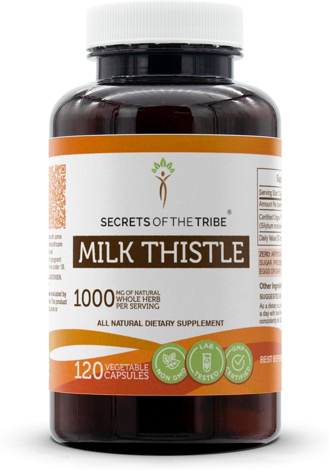 Milk Thistle 60 Capsules, Made with Vegetable Capsules and Milk Thistle Silybum Marianum (60 Capsules) TLBH