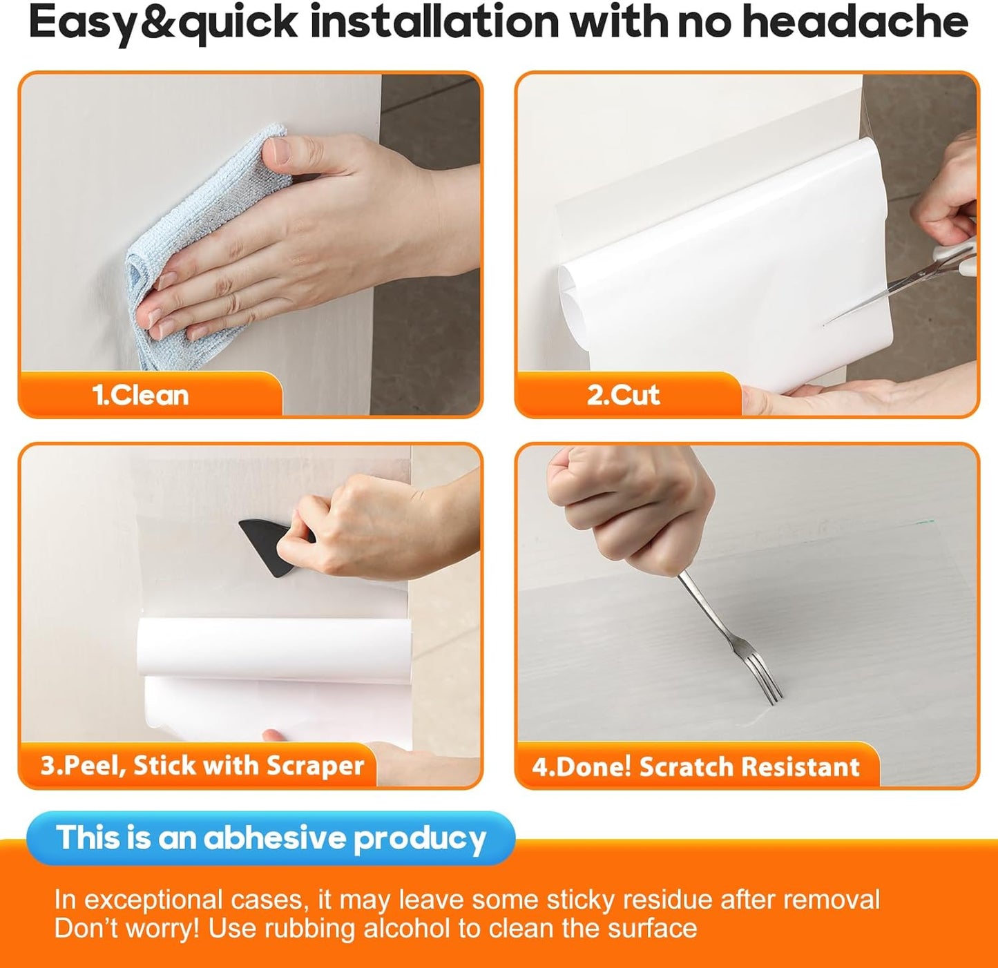 5-Pack Door Protector from Dog Scratching - 5 X 47'' X 8.3'' Cat Scratch Door Frame Protector anti Dog Scratch, Heavy Duty Protector for Window Sill - Door Guard Clear (N1)