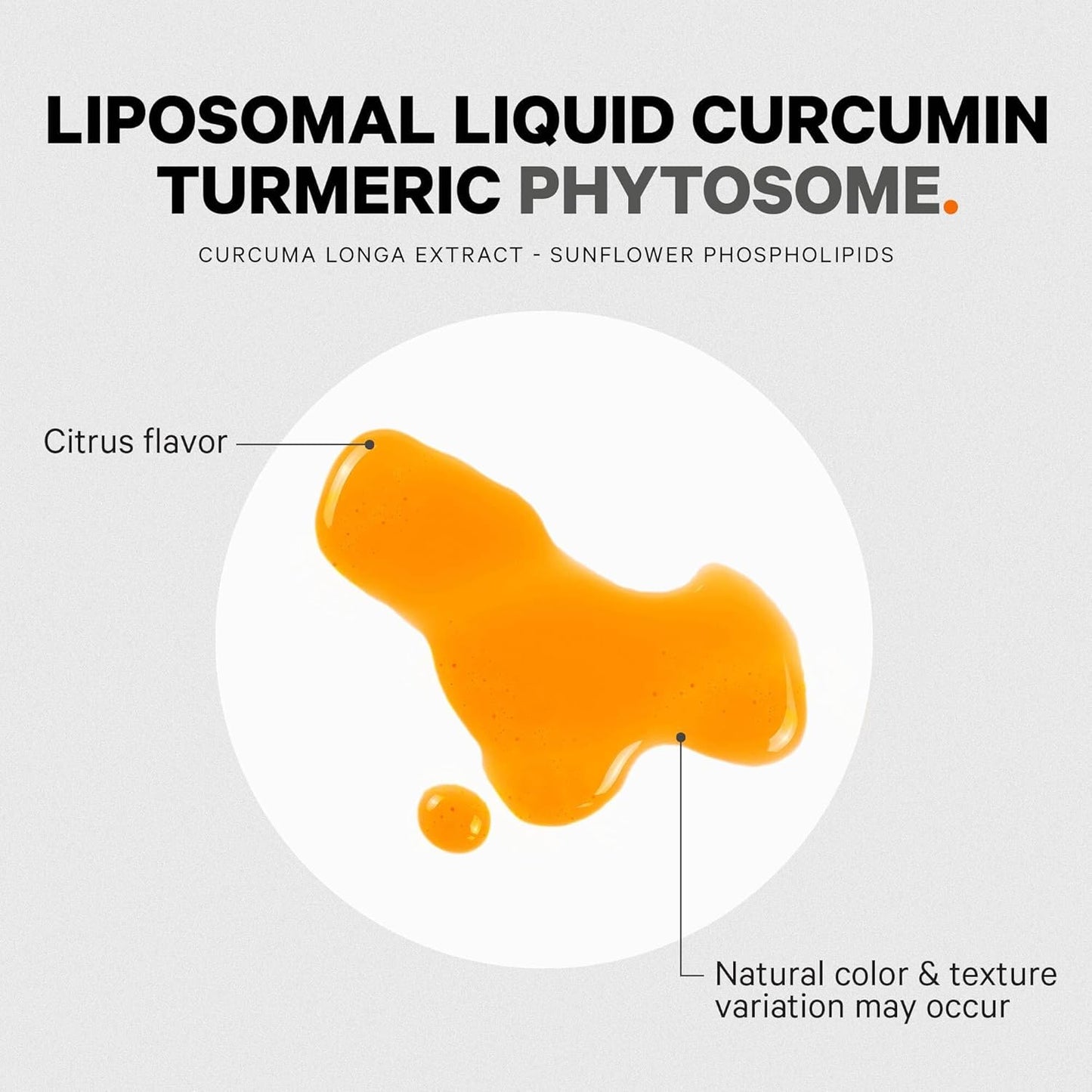 Liposomal Curcumin Phytosome Liquid Supplement, Turmeric Curcumin Vegan Liquid Drops, Plant-Based Curcuma Longa Dropper, Curcumina, Sunflower Phospholipid, Sugar-Free, Citrus Flavor, 2 Fl Oz TLBH