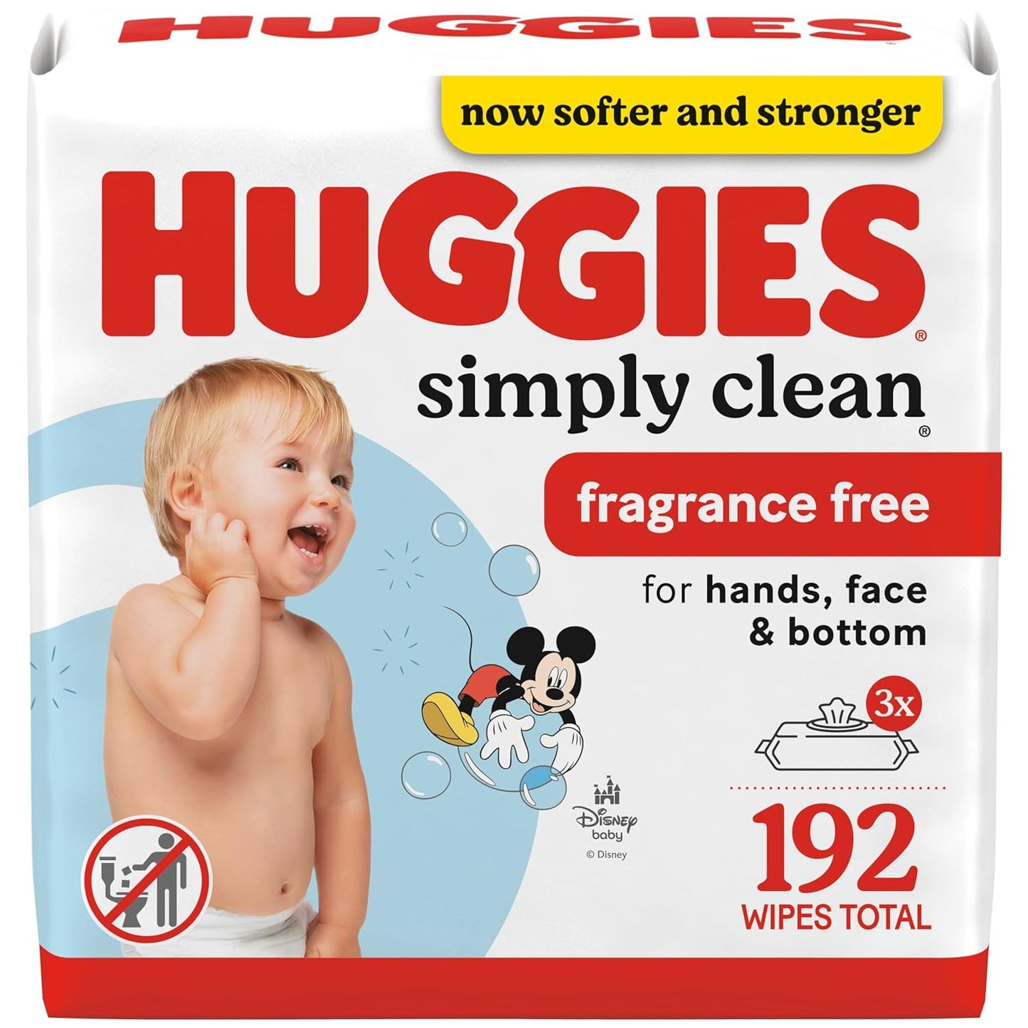 Simply Clean Unscented Baby Diaper Wipes, 11 Flip-Top Packs (704 Wipes Total), Packaging May Vary