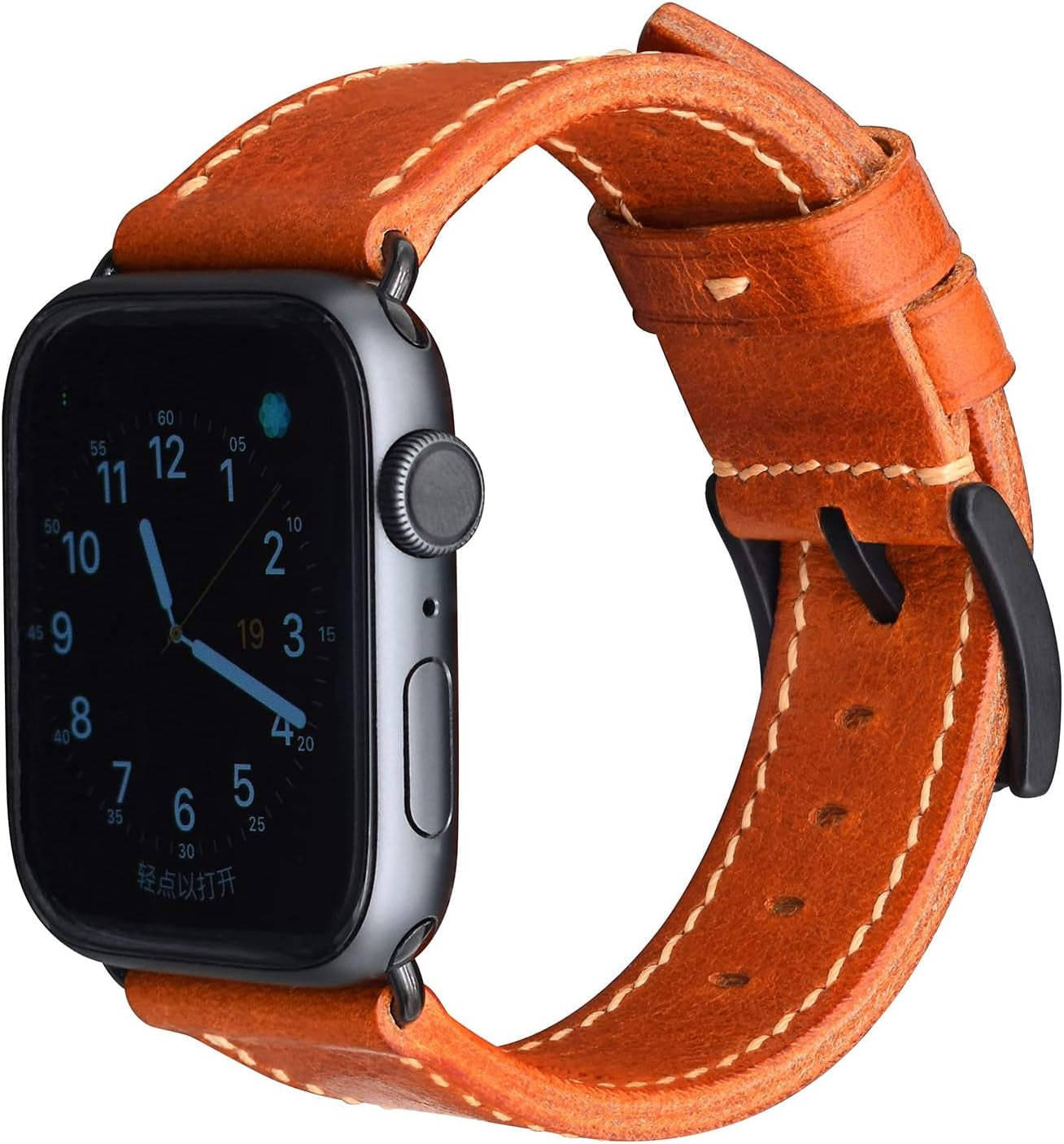 Compatible with Apple Watch Bands Leather Band 38Mm/40Mm/41Mm 42Mm/44Mm/45Mm, Top Layer Full Grain Vintage Leather Strap for Men Women,Genuine Leather Strap Replacement Bands for Apple Watch Series 9/8/7/6/5/4/3/2/1/SE