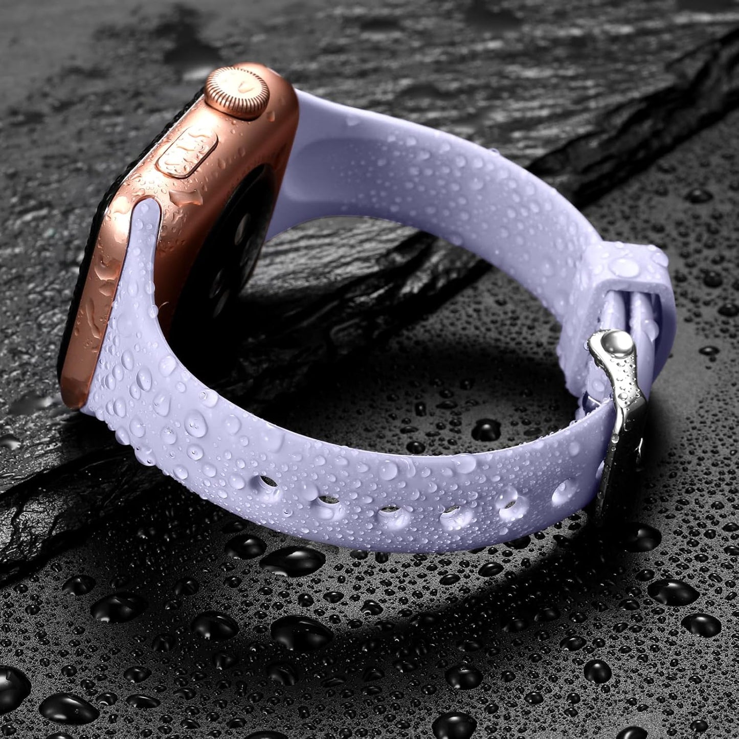 Slim Band Compatible with Apple Watch 40Mm 38Mm 41Mm 44Mm 42Mm 45Mm 46Mm 49Mm for Women Men, Soft Silicone Narrow Thin Sport Replacement Strap for Iwatch Series 10 9 8 7 6 5 4 3 2 1 Ultra SE