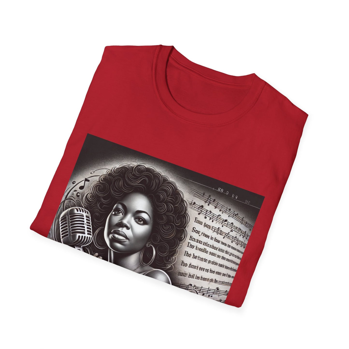 Angie Stone Retro Music Lover Unisex Softstyle T-Shirt - Afrocentric Design