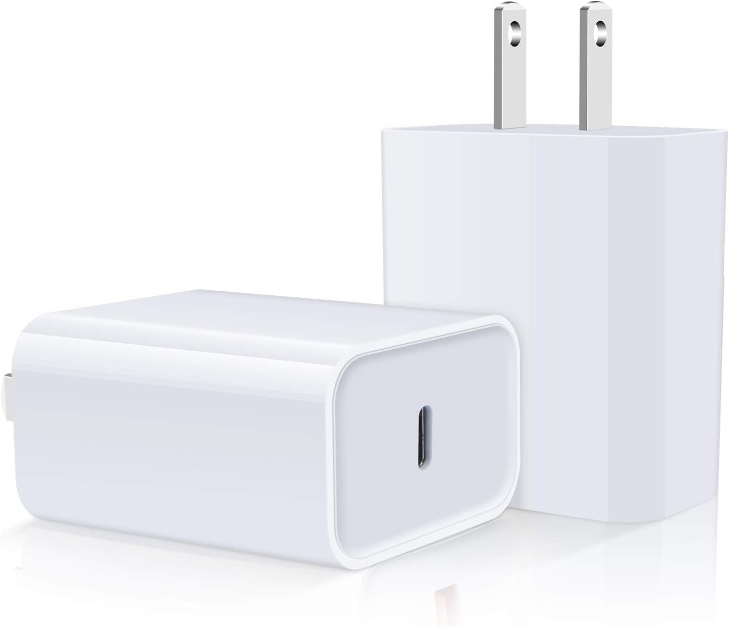 Iphone Fast Charger Block, 2Pack 20W USB C Power Adapter Type C Wall Charger for Iphone 16E/16/16 Pro/16 Pro Max/16 Plus/15/14/13/12/11/Pro/Max/Mini/Se/Xr/Xs, Samsung Galaxy A16 5G A15, Pixel 9 Pro XL