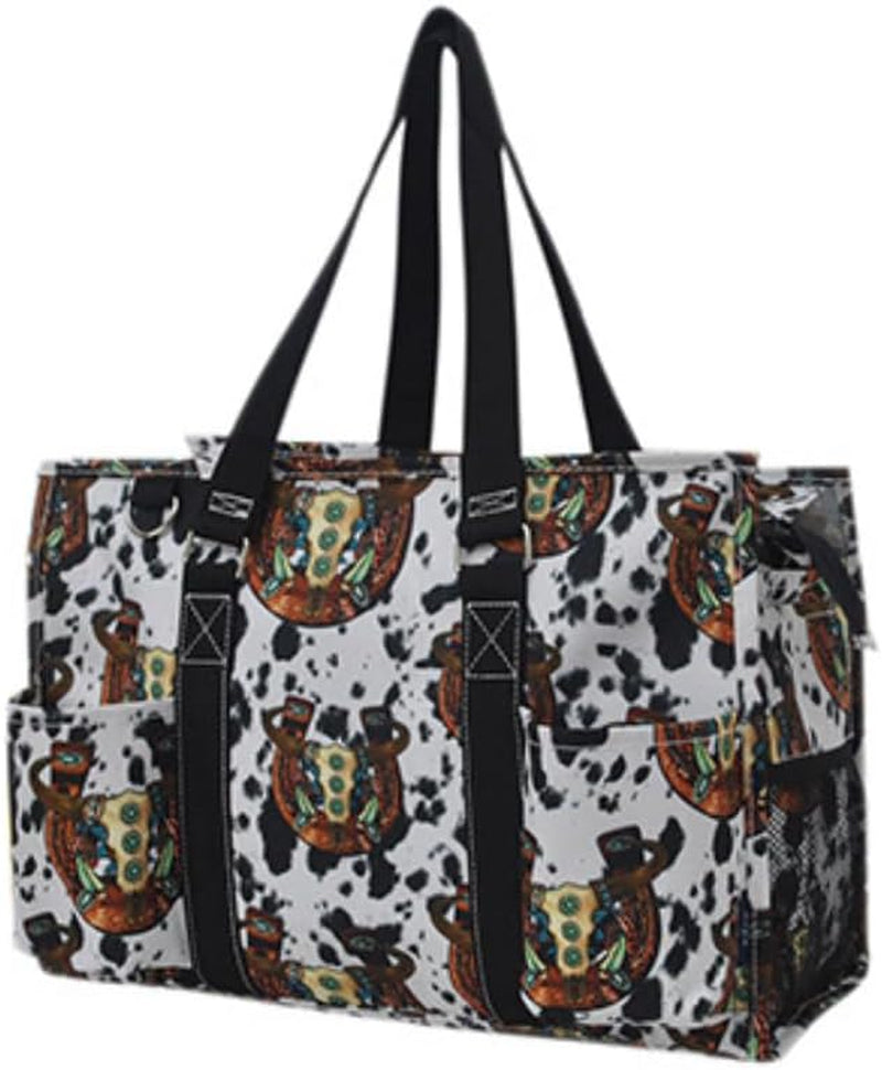 Utility Water Resistant Tote Bag, Top Zipper Closure, Perfect Gifts for Working Women, Nurses, Gym Bag