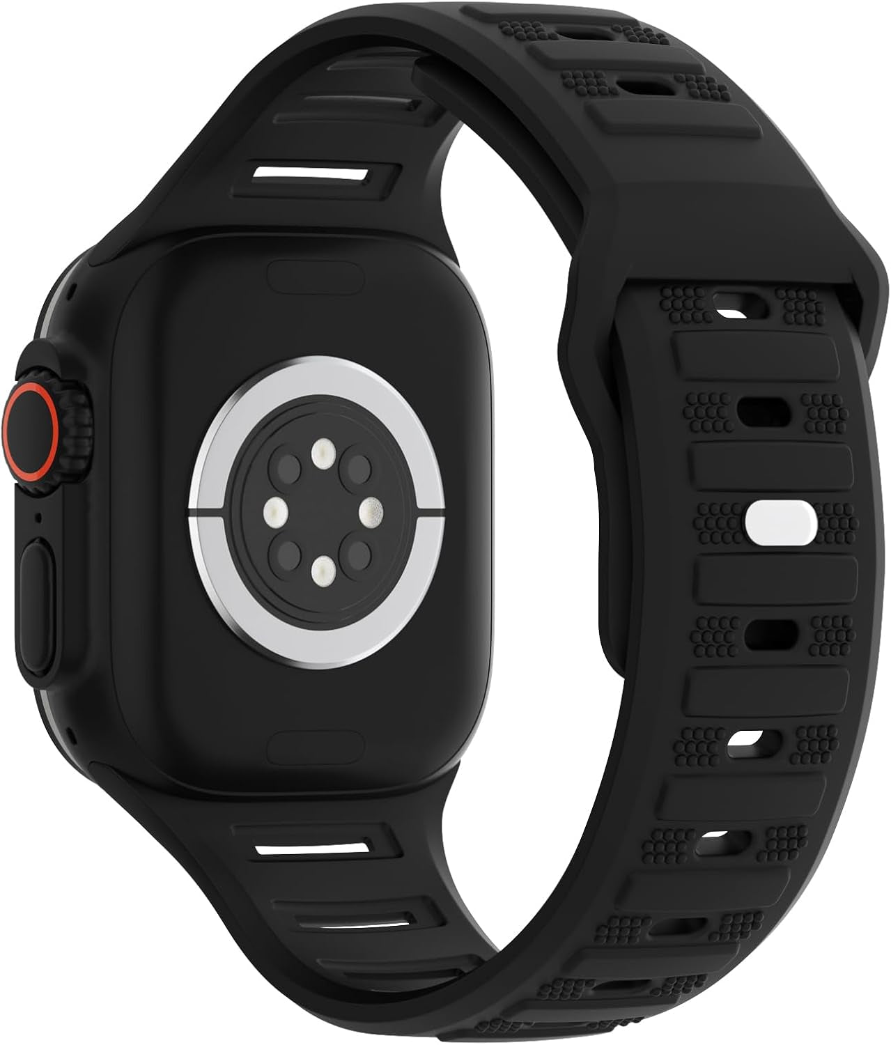 Sport Bands Compatible with Apple Watch 38Mm 40Mm 41Mm 42Mm 44Mm 45Mm 49Mm, Soft Silicone Replacement Waterproof Strap Wristband for Iwatch Series Ultra/Ultra 2 9/8/7/6/5/4/3/2/1 SE Women Men