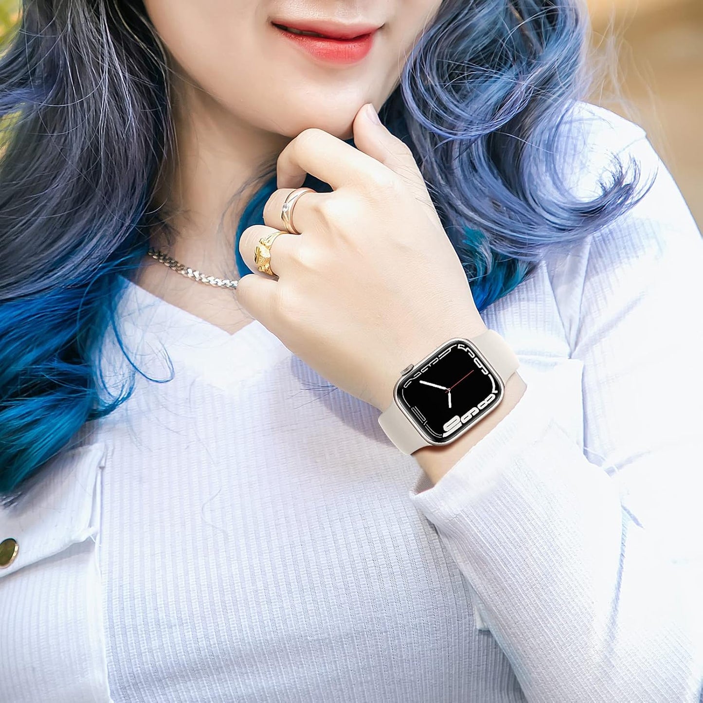 Sport Bands for Apple Watch Band 40Mm 44Mm 45Mm 49Mm 41Mm 38Mm 42Mm Women/Men,Soft Silicone Strap for Apple Watch Series 9,Ultra 2,8,Ultra,Se,7 6 5 4 3,Correa Iwatch Bands Wristband