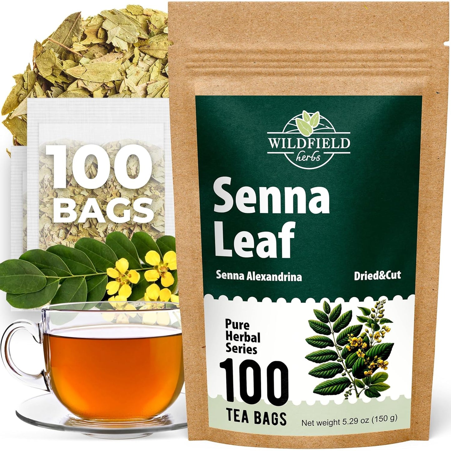 100 Bags Ginger Tea Bags Ginger Root Tea Dry Dried Herb (Zingiber Officinale) - 100 Count 1.5G Tea Bags Ginger Raíz De Jengibre TLBH