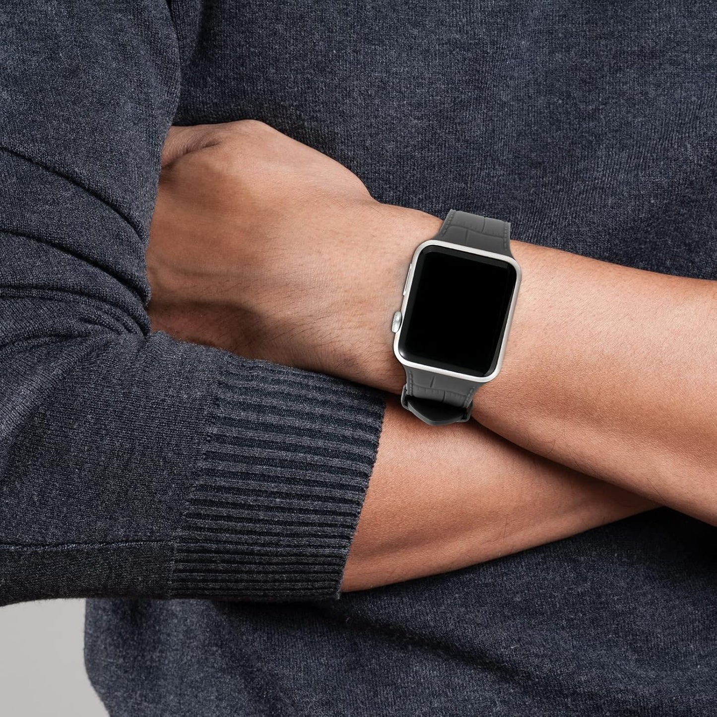 Compatible with Apple Watch Strap 42Mm/44Mm/45Mm, Comfortable Soft Silicone Sports Wristband, Replace Apple Watchband, Suitable for Iwatch Series SE7/6/5/4/3/2/1