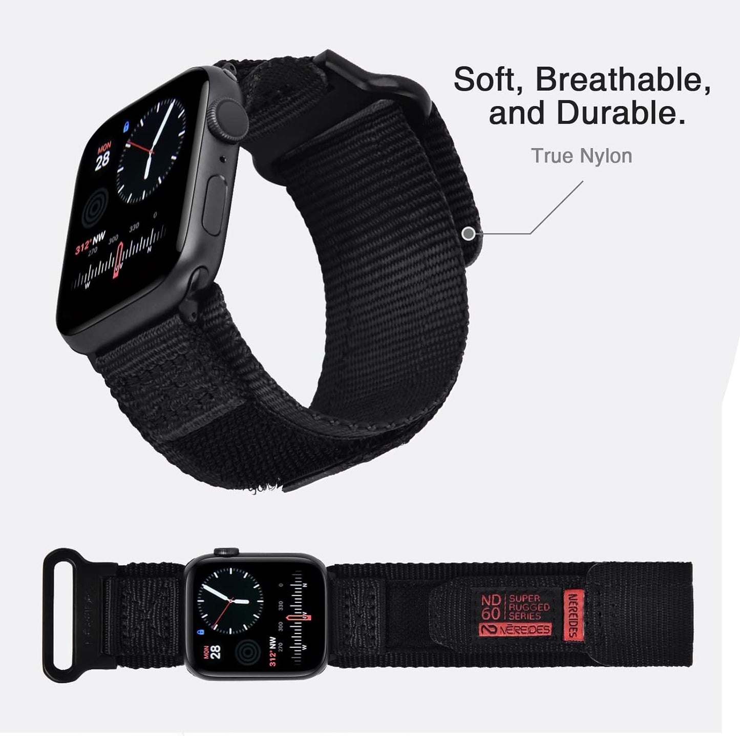 Compatible with Apple Watch Band Series 9/8/7/6/5/4/3/2/1/Se/Se2/Ultra 1/2, Nylon Sports Strap with Woven Design for 49Mm 42Mm/44Mm/45Mm 38Mm/40Mm/41Mm