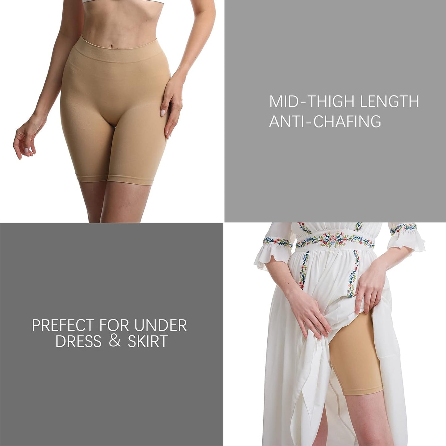 Women'S Slip Shorts, Comfortable Boyshorts Panties, Anti-Chafing Spandex Shorts for under Dress