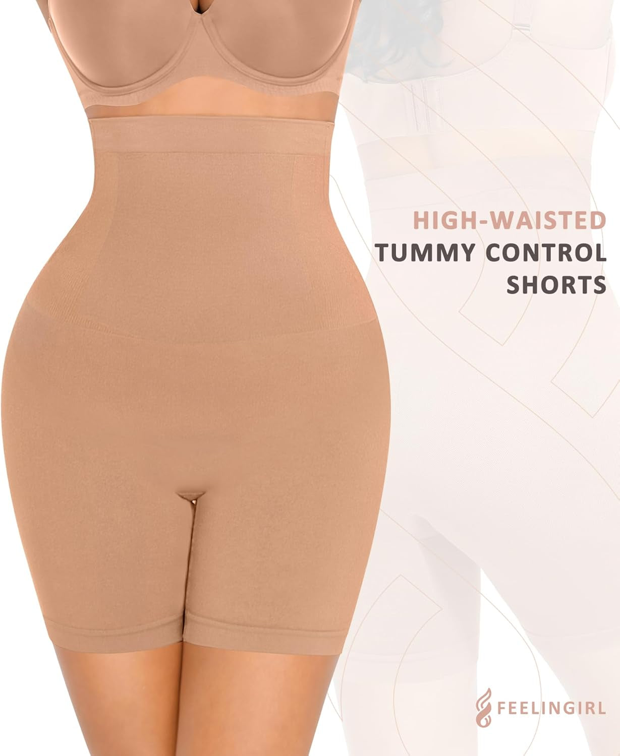 Tummy Control Shapewear Shorts Body Shaper for Women High-Waisted Thigh Slimming