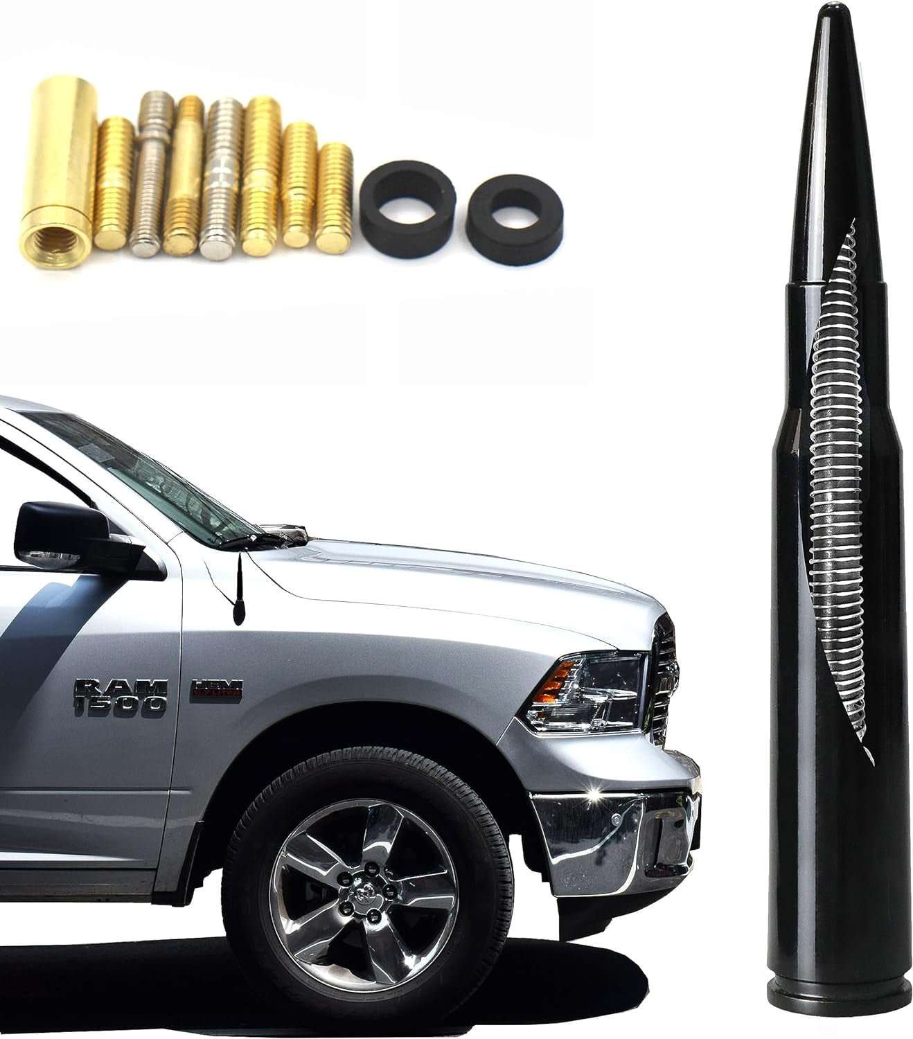 5.5 Inch Bullet Car Truck Mast Vehicle Short Replacement For-Ford F Series F150 Raptor F250 F350 F450 Super Duty Ranger Explorer Dodge Pickup Trucks