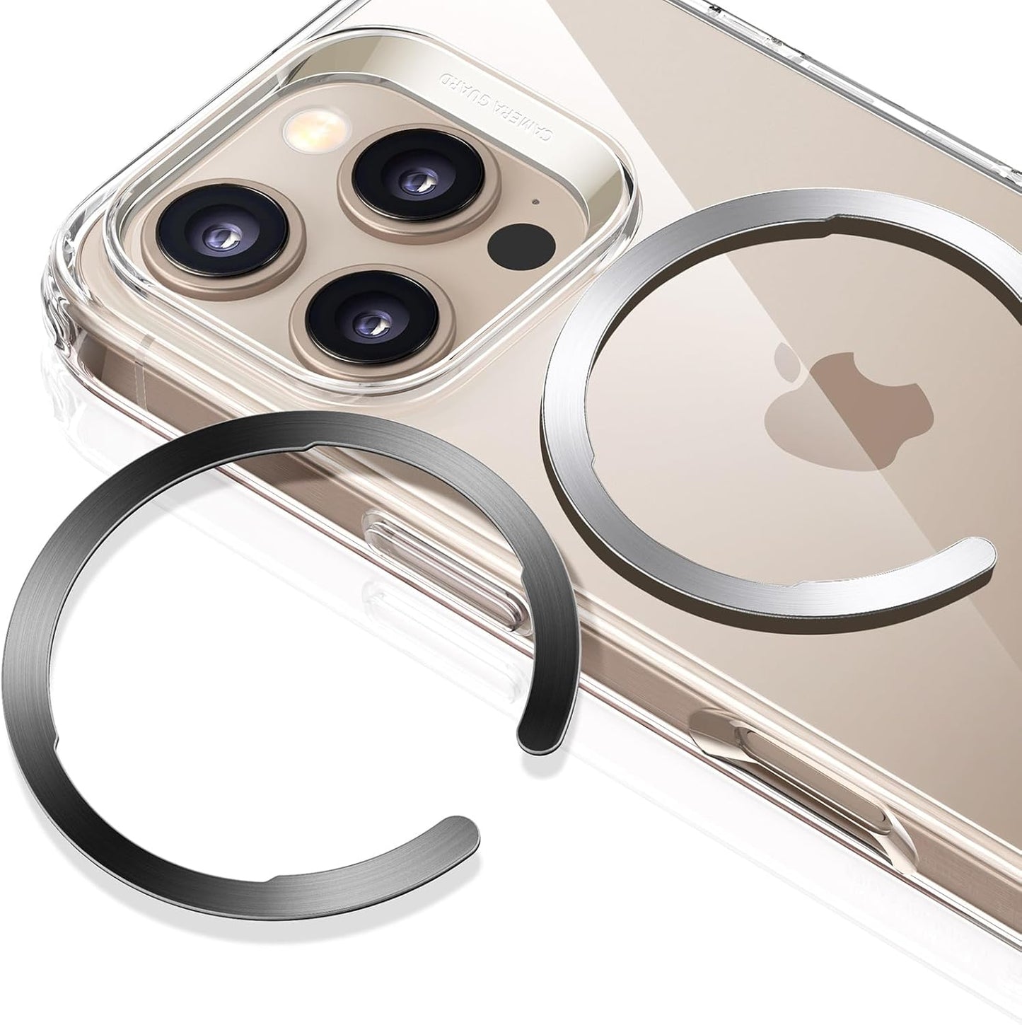 for Magsafe Ring, Ultra-Thin(0.4Mm) for Magsafe Sticker,6 Pack Universal Magnetic Wireless Charger Conversion Kit for Iphone 16/16E/15/14/13/12, Galaxy S24/S23, Magsafe Accessories, Black & Silver