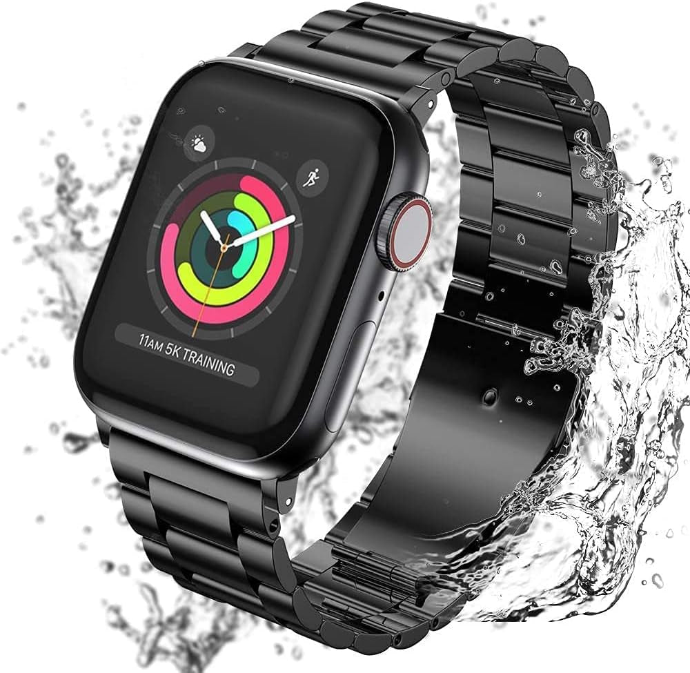 Metal Band Compatible with Apple Watch Bands for Men & Women 49Mm 45Mm 44Mm 42Mm 41Mm 40Mm 38Mm, Business Stainless Steel Strap for Iwatch Bands Ultra 2, SE, Ultra Series 10 9 8 7 6 5 4 3 2 1