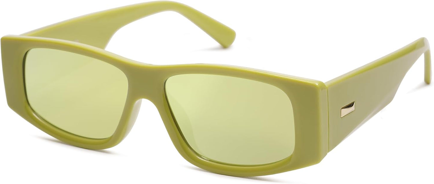 Trendy Y2K Rectangle Polarized Sunglasses for Women Men Fashion Designer Rave Sunglasses SJ2228
