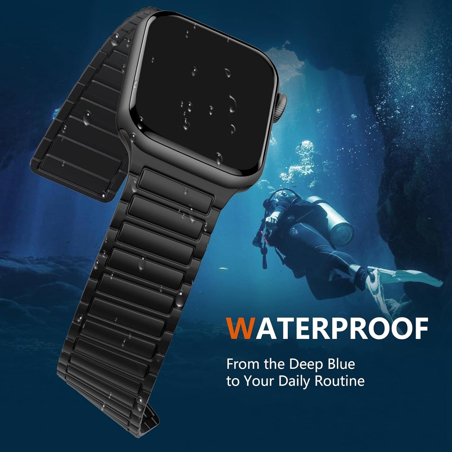Magnetic Watch Band Compatible with Apple Watch 44Mm 45Mm 49Mm 46Mm 42Mm 41Mm 40Mm 38Mm Bands for Men Women Wrist Solo Loop, Sport Silicone Strap for Iwatch Series 10 9 8 7 6 5 4 3 SE 2Nd Ultra