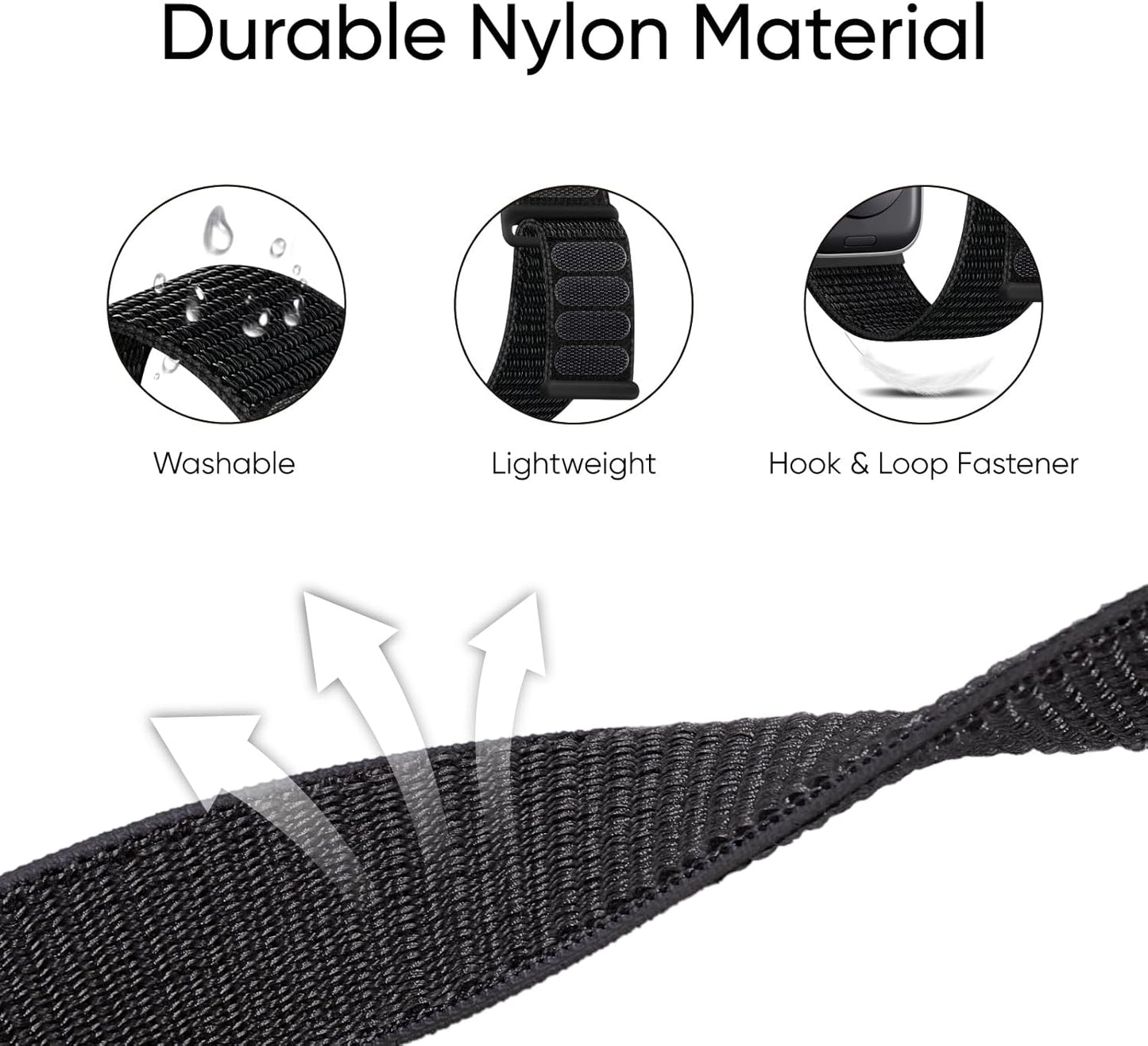 6 Pack Sport Nylon Loop Band Compatible with Apple Watch Bands 38Mm 40Mm 41Mm 42Mm 44Mm 45Mm 49Mm for Women Men, Adjustable Breathable Braided Straps for Iwatch Series 9/8/7/6/5/4/3/2/1/Se/Ultra