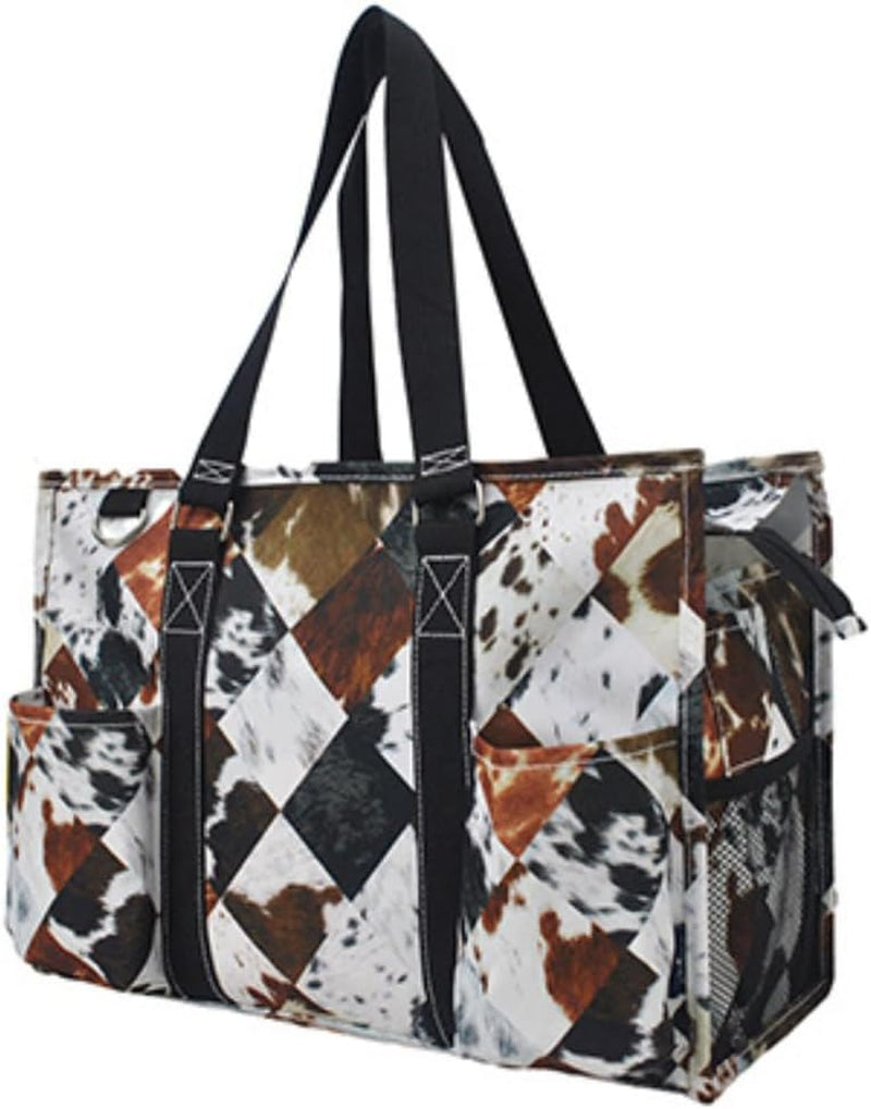 Utility Water Resistant Tote Bag, Top Zipper Closure, Perfect Gifts for Working Women, Nurses, Gym Bag