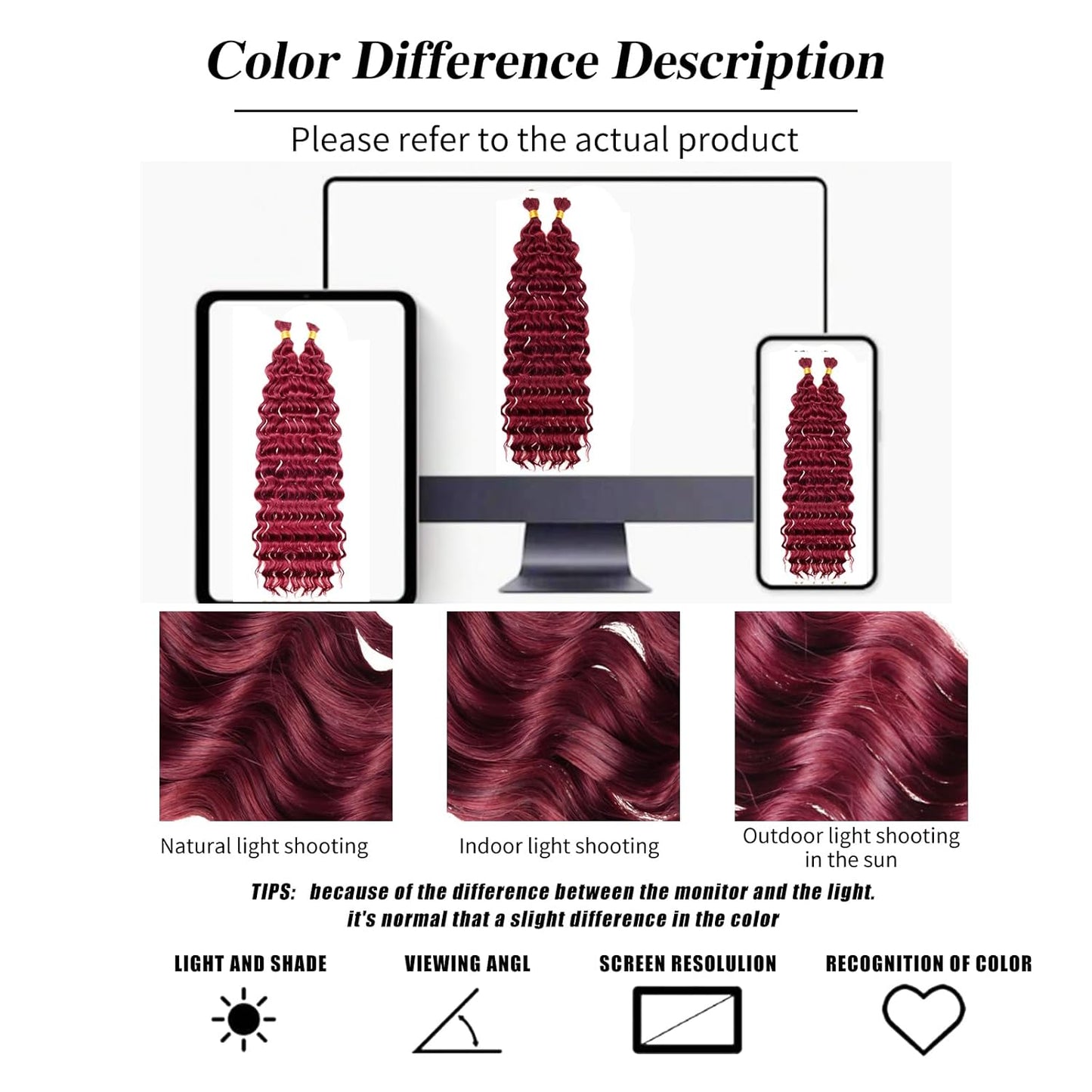 Boho Hair for Braiding Deep Wave Bulk Hair for Braiding Curly Braiding Hair Wet and Wavy Braiding Hair Deep Water Wave Braiding Hair Extensions (Bug#, 18 Inch)