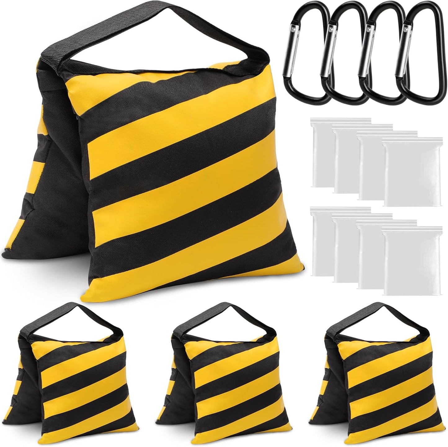 4 Packs Sandbags Weight Bags for Light Stand Photography Video Equipment, Heavy Duty Saddlebag for Backdrop Stand, Photo Tripod, Canopy, Pop up Tent, Umbrella Base, Fishing Chair, Picnic Table