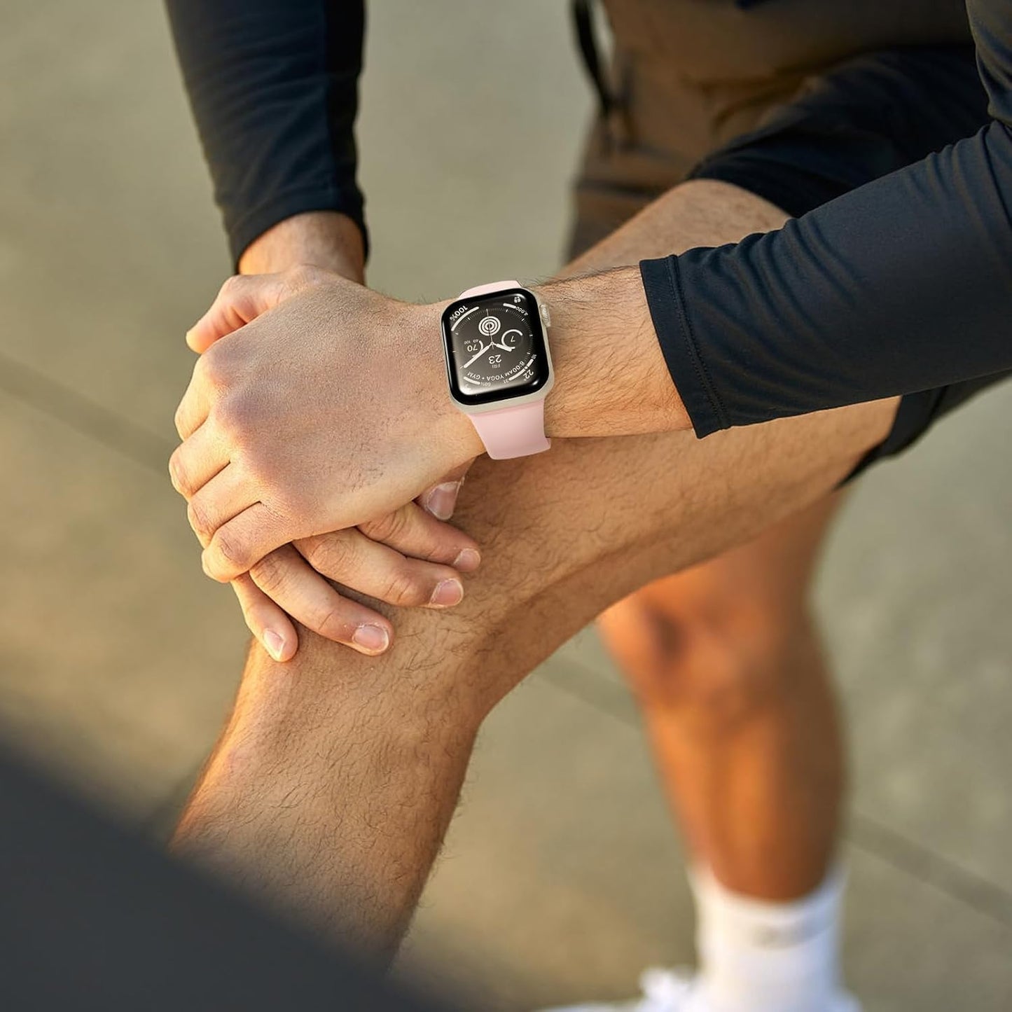 Sport Bands Compatible with Apple Watch Band 38Mm 40Mm 41Mm 42Mm 44Mm 45Mm 46Mm 49Mm,Soft Silicone Waterproof Strap Compatible with Iwatch Bands Series 9 Ultra 8 7 6 5 4 3 2 1 SE Universal