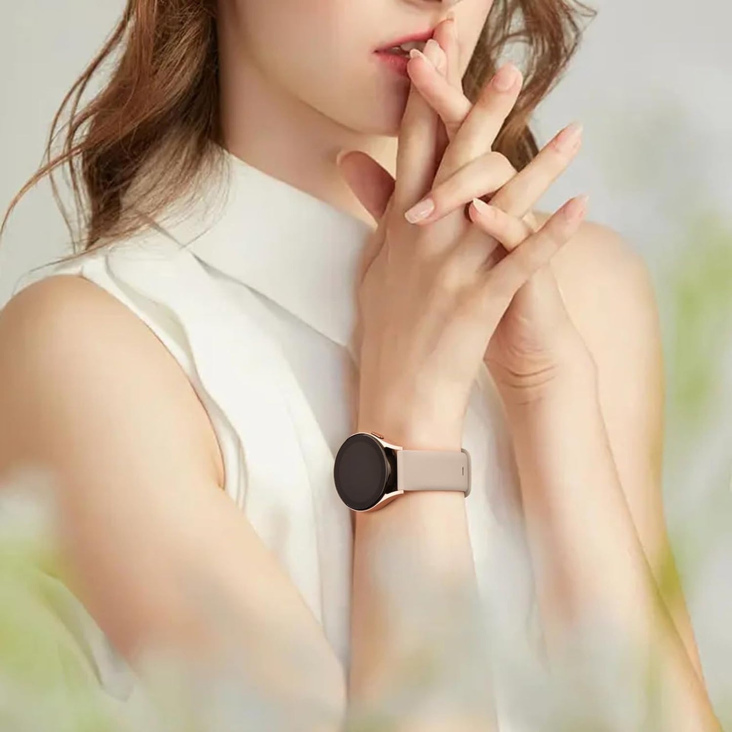 Bands Compatible with Samsung Galaxy Watch 6 Band 40Mm 44Mm, Samsung Galaxy Watch 6 Classic Bands 43Mm 47Mm, 20Mm Soft Silicone Sport Replacement Strap for Galaxy Watch 6 Band Women Men