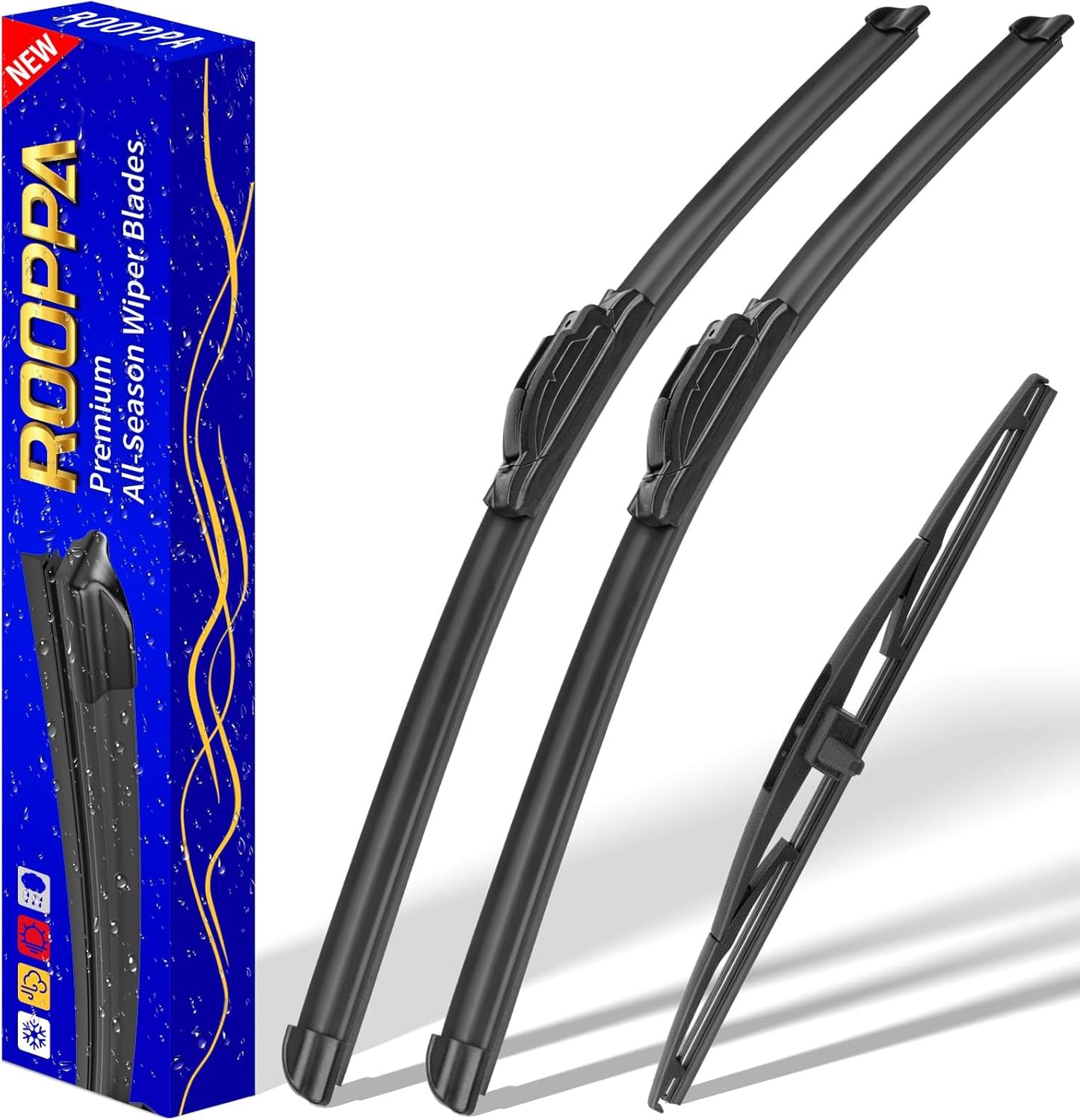 3 Wipers Replacement for 2012-2016 Honda CRV CR-V, Windshield Wiper Blades Original Equipment Replacement - 26"/16"/13" (Set of 3) U/J HOOK