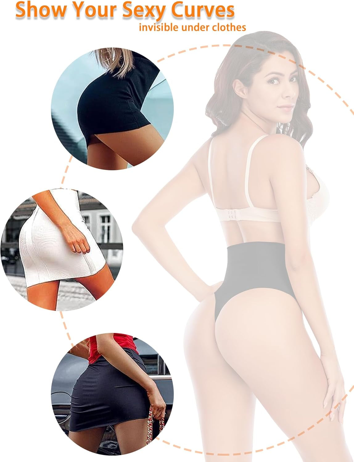 Tummy Control Thong Shapewear for Women Seamless Shaping Thong Panties Body Shaper Underwear