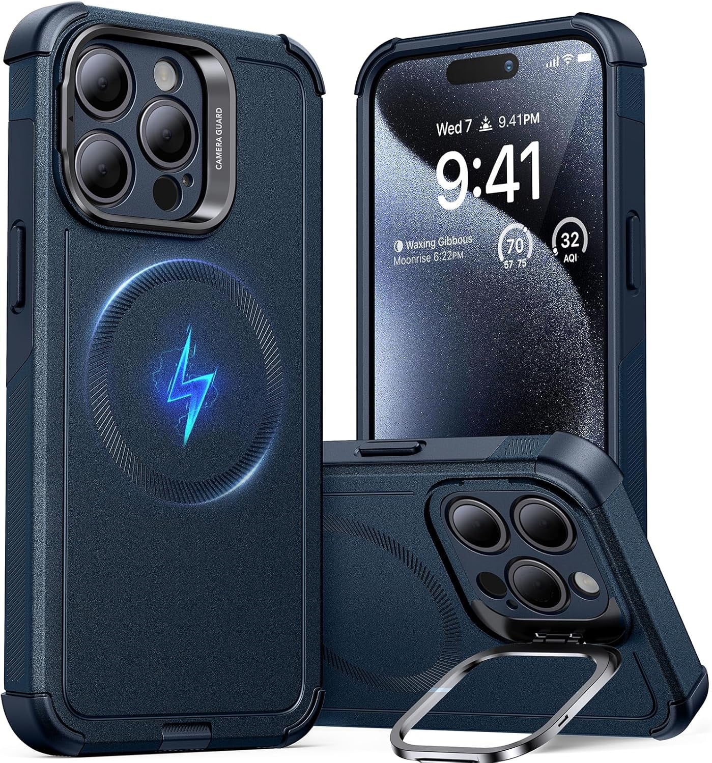 for Iphone 16E Case, 23FT Military-Grade Drop Protection, Heavy Duty Magnetic Phone Case for Iphone SE 4, Compatible with Magsafe Accessories, Cyber Series, Black