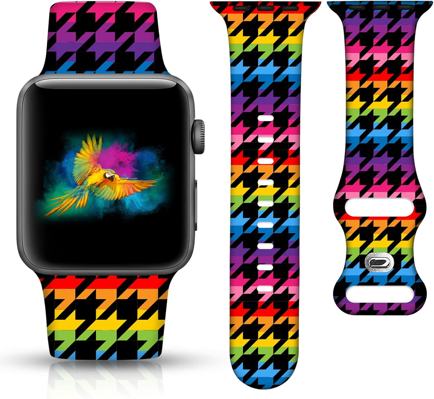 Compatible 38Mm Apple Watch Bands for Women 40Mm 41Mm 42Mm 44Mm 45Mm, Iwatch Bands for Women Strap Wristbands Women Houndstooth Apple Watch Band Compatible Apple Watch Series Ultra 8 7 6 5 4 3 2 1 SE