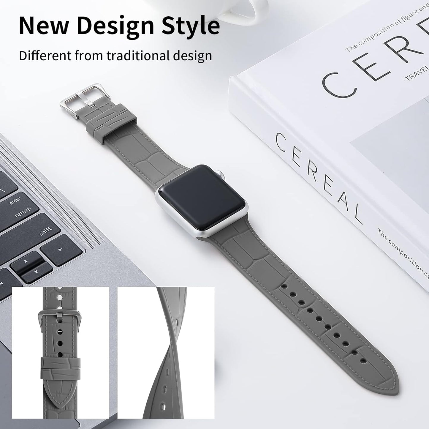Compatible with Apple Watch Strap 42Mm/44Mm/45Mm, Comfortable Soft Silicone Sports Wristband, Replace Apple Watchband, Suitable for Iwatch Series SE7/6/5/4/3/2/1