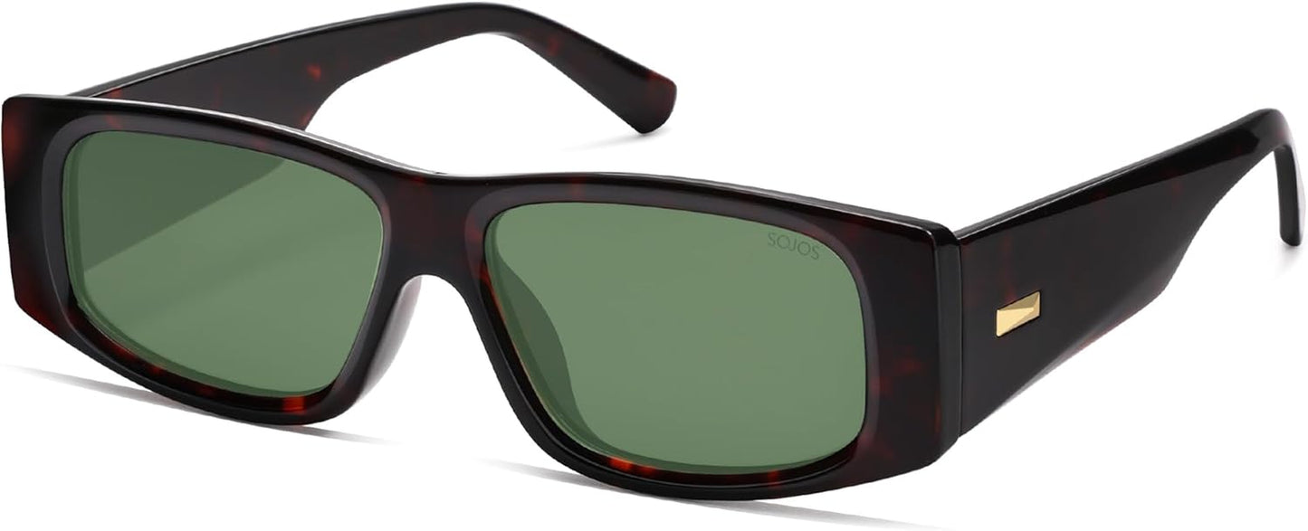 Trendy Y2K Rectangle Polarized Sunglasses for Women Men Fashion Designer Rave Sunglasses SJ2228