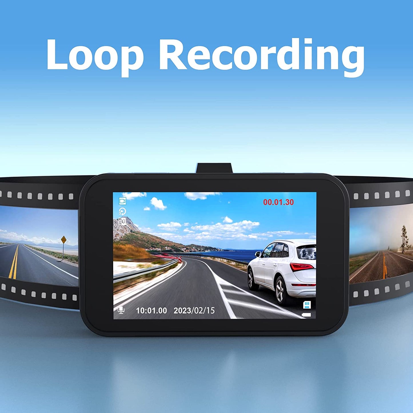 1080P Full HD Dash Camera for Cars, Dash Cam Front with 32G SD Card, 3”LCD Screen, 170°Wide Angle, Dashboard Dashcam with Loop Recording, HDR, Night Vision, G-Sensor, Parking Monitor