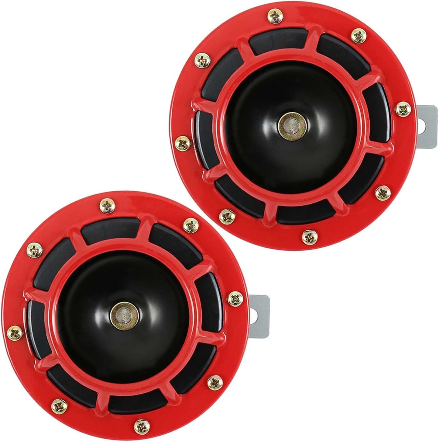300DB Super Loud Train Horns for Truck, 2Pcs 12V Car Horn Kits, Loud Dual-Tone Waterproof Electric Air Horns, Automotive Accessories Universal for Cars Pickup Trucks Motorcycle Bike Boat (Black) TRUCK DRIVER