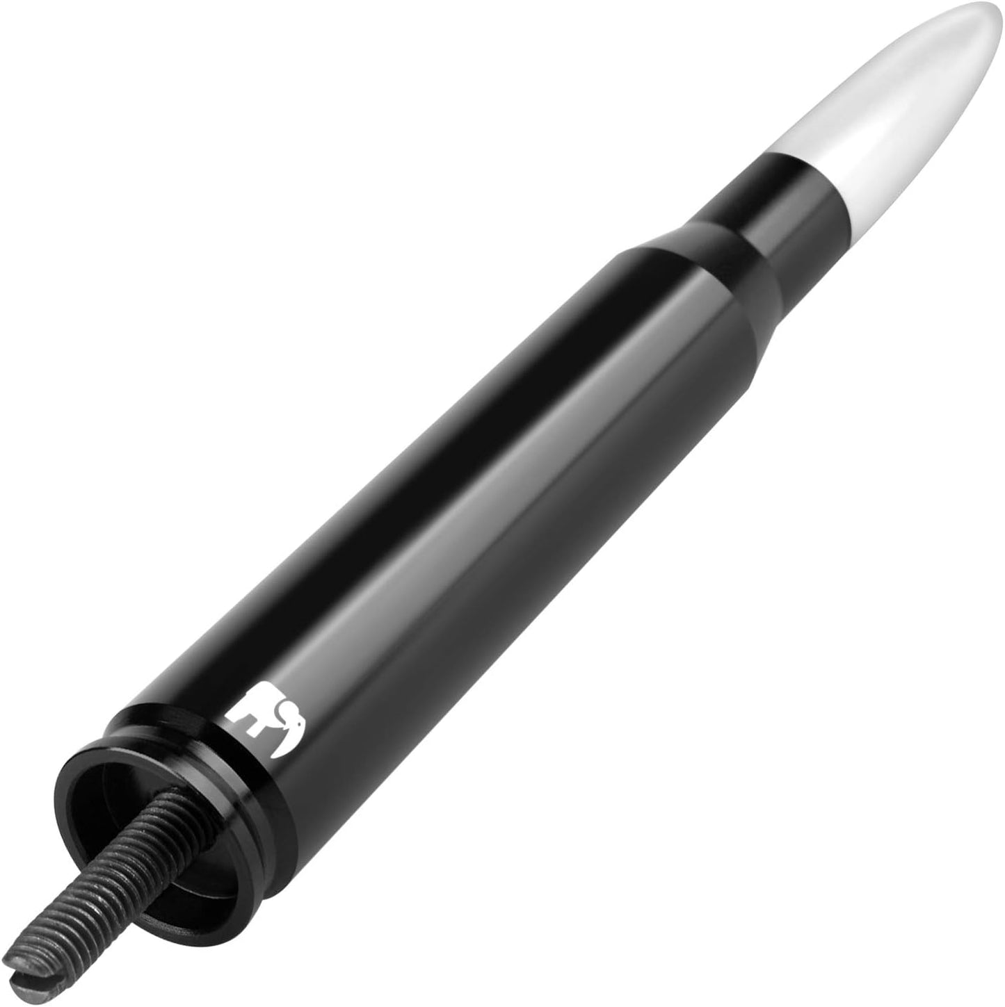50 Cal Caliber Bullet Style Antenna, Compatible with Ford F-Series (F-150 F-250 F-350 Super Duty Ford Raptor Ranger Trucks 1997-2024) - Designed for Optimized FM/AM Reception (Silver)
