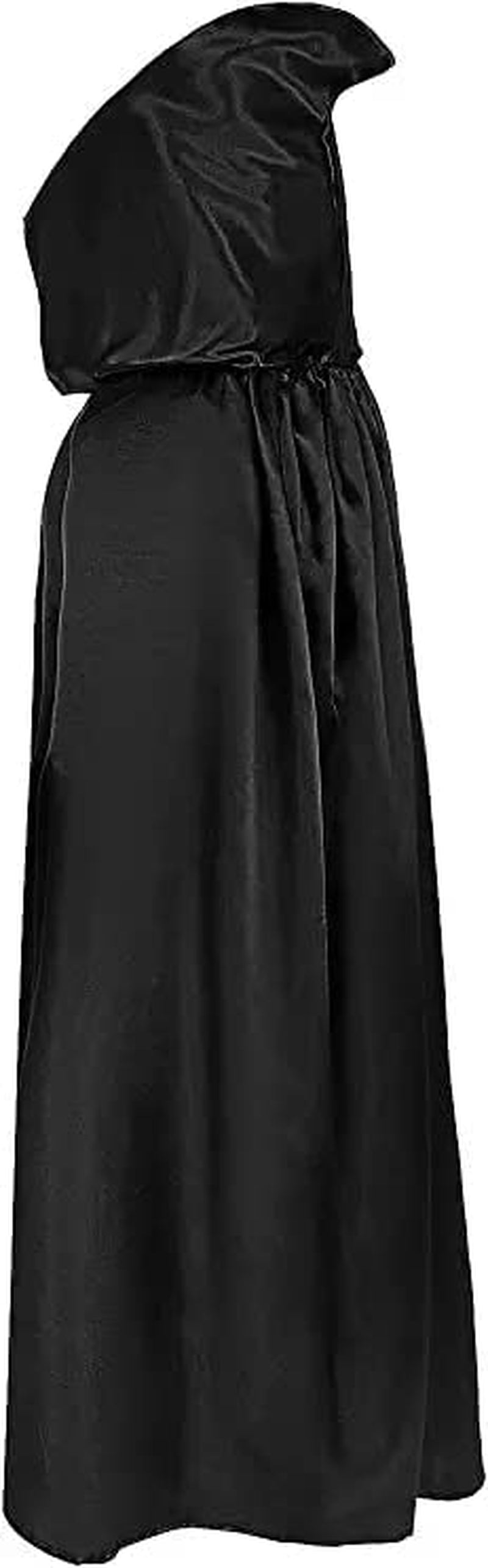 Kids Christmas Halloween Costume Satin Hooded Party Cloak with Hood Vampire Witch Cosplay Cape Robe for Children 8-16 Y