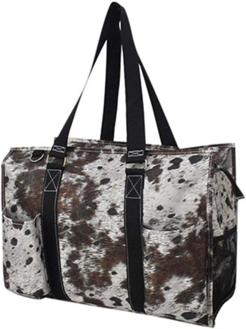 Utility Water Resistant Tote Bag, Top Zipper Closure, Perfect Gifts for Working Women, Nurses, Gym Bag