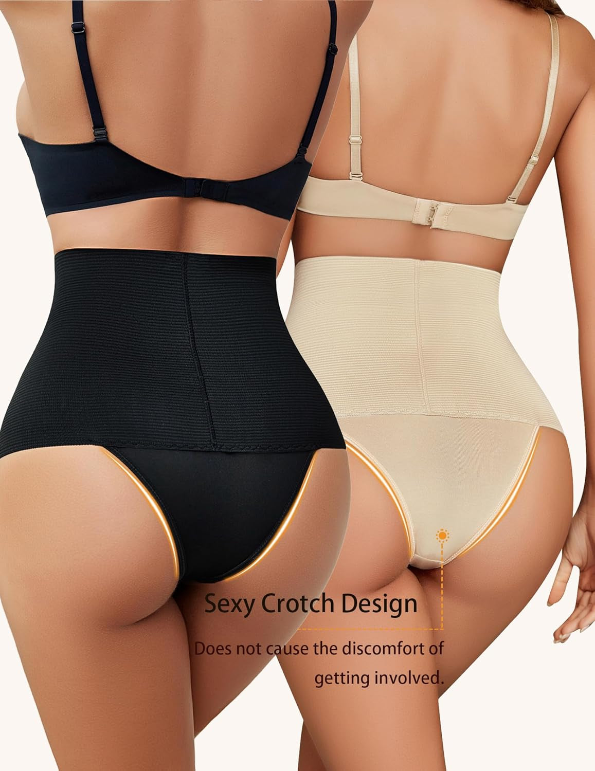 Women'S Shapewear Tummy Control Thong Mid Waist Lightweight Shaping Underwear Panty Girdle Body Shaper Brief