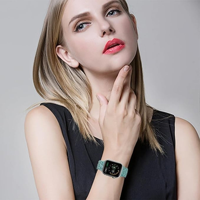 Cartoon Engraved Silicone Watch Band Compatible with Apple Watch Band 38Mm 40Mm 41Mm 42Mm 44Mm 45Mm 49Mm Designers Bands for I-Watch Series 8 7 6 5 4 3 2 2 SE Women Men