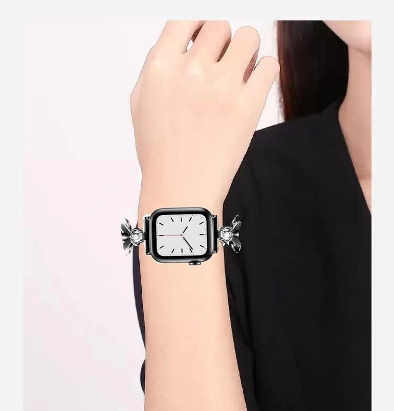 Metal Gold Bands Compatible Glitter Apple Watch Band 38Mm 40Mm 41Mm for Women Honey Bee,Stainless Steel Iwatch Strap Bling Slim Wristband Chain for Iwatch Series 9/8/7/6/5/4/3/2/1/SE2/SE