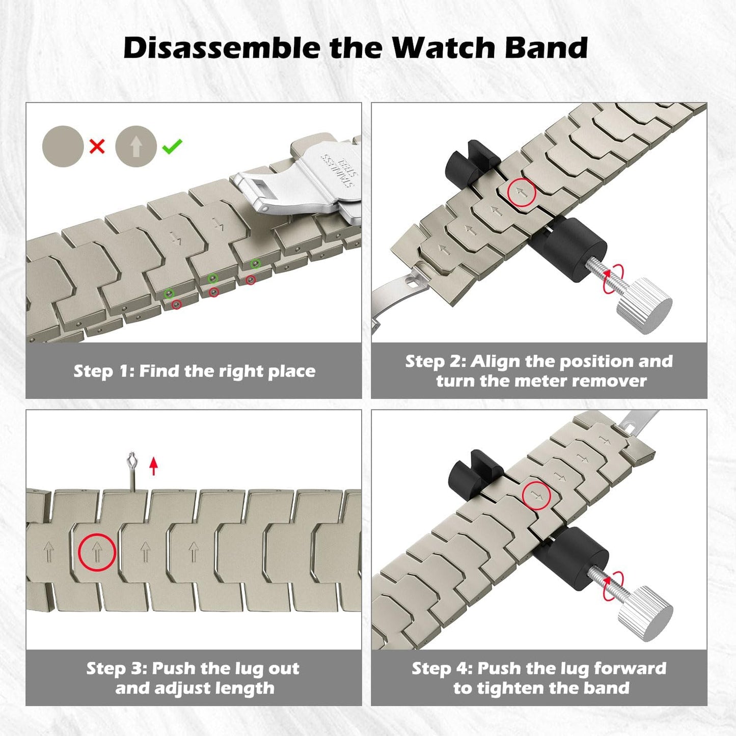 Titanium Band Compatible with Apple Watch 49Mm 45Mm 44Mm 42Mm, Adjustable Sport Strap Wristband for Iwatch Ultra2 Ultra Series 9/8/7/6/5/4/3/2/1/SE with Butterfly Buckle for Men, Titanium