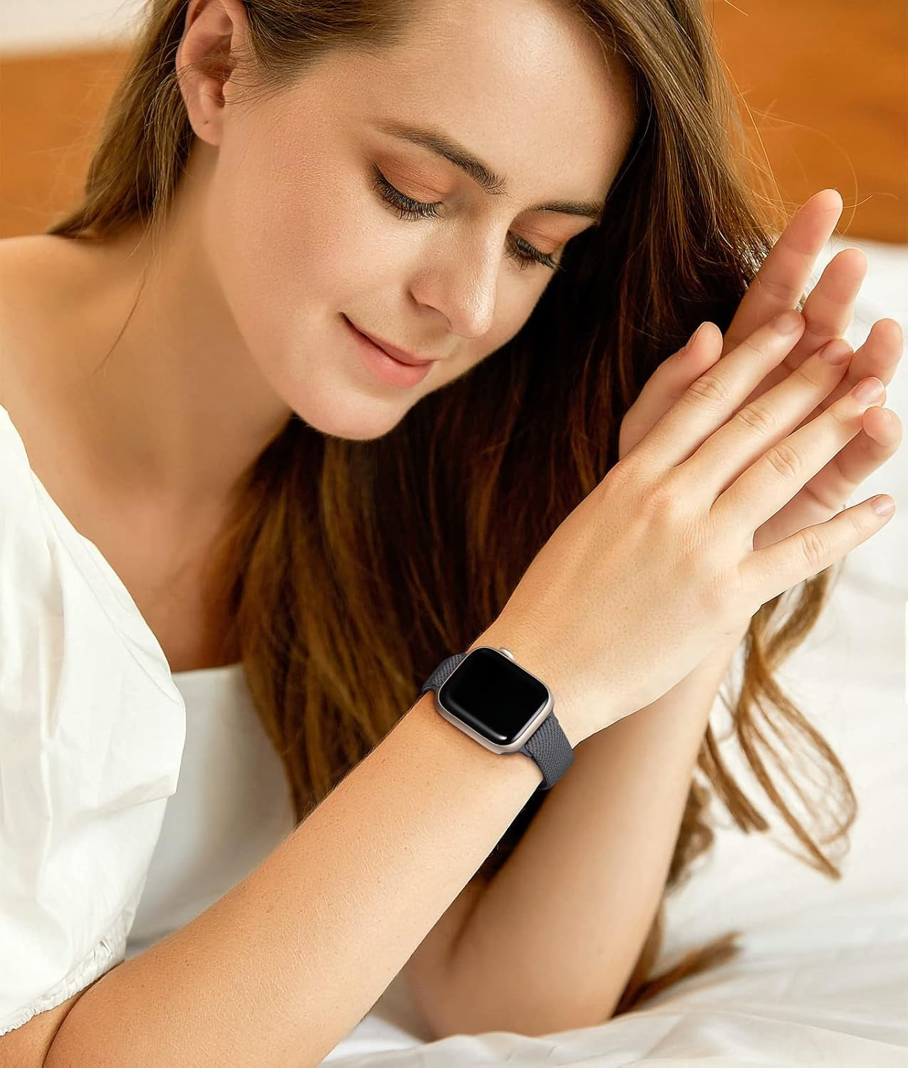 6 Pack Slim Stretchy Compatible with Apple Watch Band 42Mm 44Mm 45Mm 49Mm Women Lady, Soft Solo Loop Bands Adjustable Strap Replacement for Iwatch Series 8/7/6/5/4/3/2/1/Se/Ultra, (Package E)