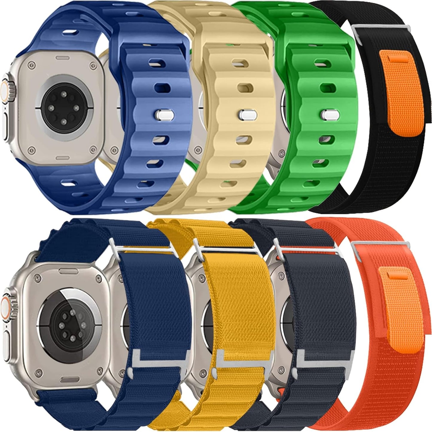 Compatible with Apple Watch Ultra Band 49Mm 46Mm 45Mm 44Mm 42Mm Men Women, Trail Loop+Alpine Loop Apple Watch Band for Iwatch Series 10/9/8/7/6/5/4/3/2/1/Se/Ultra/Ultra 2