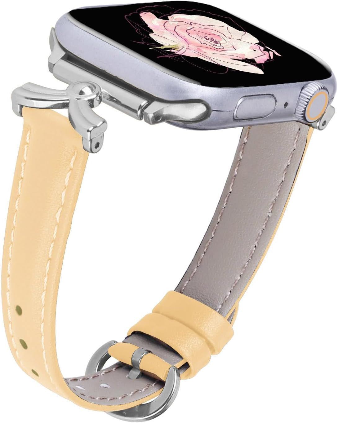 Leather Band Compatible with Apple Watch 38Mm 40Mm 41Mm 42Mm 44Mm 45Mm 49Mm Ultra, Replacement Handmade Leather Strap for Iwatch