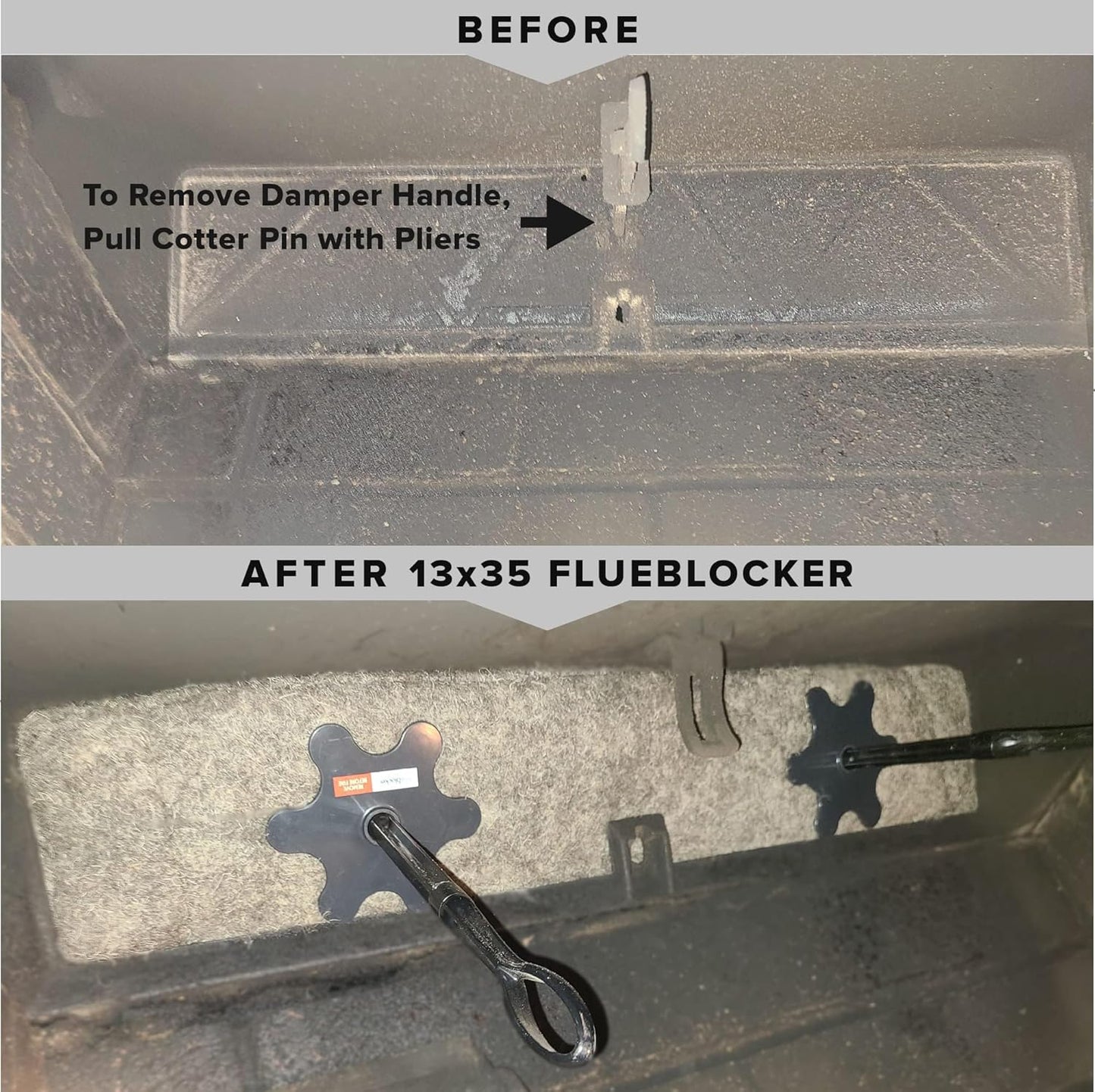 Store - | Fireplace Draft Stopper | Odor, Debris and Draft Blocker | Made from 100% Herdwick Wool | Better than Fireplace Screen, Fireplace Cover & Chimney Balloon | 15"X45"