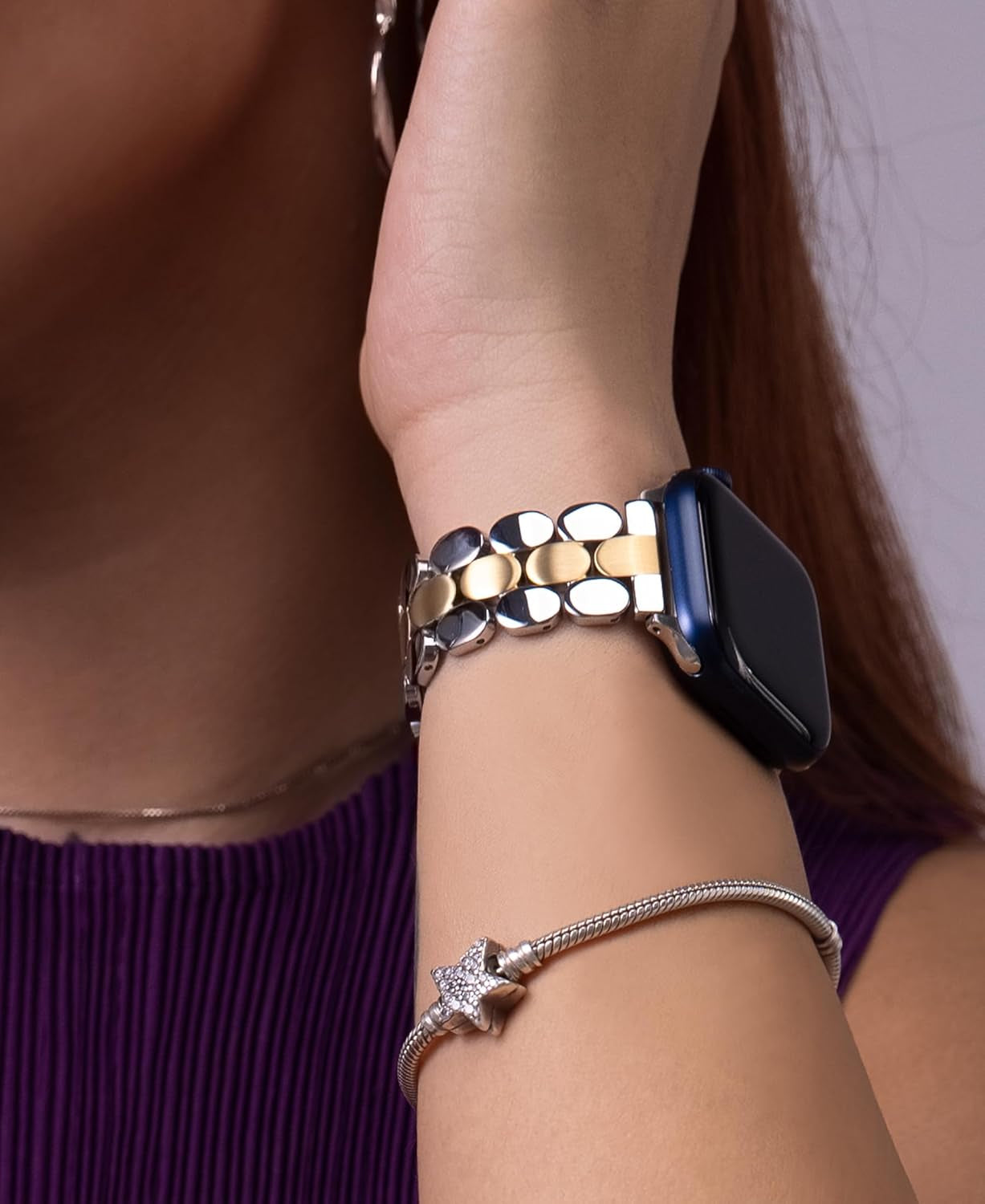 Designer Bands Compatible with Apple Watch 41Mm 40Mm 38Mm 42Mm 44Mm 45Mm for Women, Compatible with Apple Watch Series 9,8,7, 6,SE,5,4,3,2,1 for Iwatch Bands